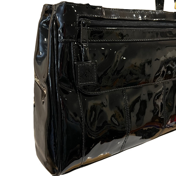 Gianni Bernini Black Patent Leather Shoulder Bag - Picture 4 of 17